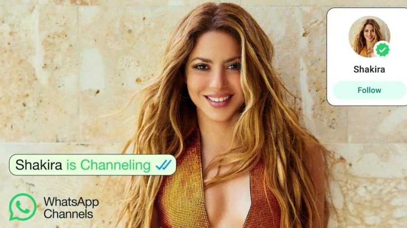 shakira canal whatsapp como entrar