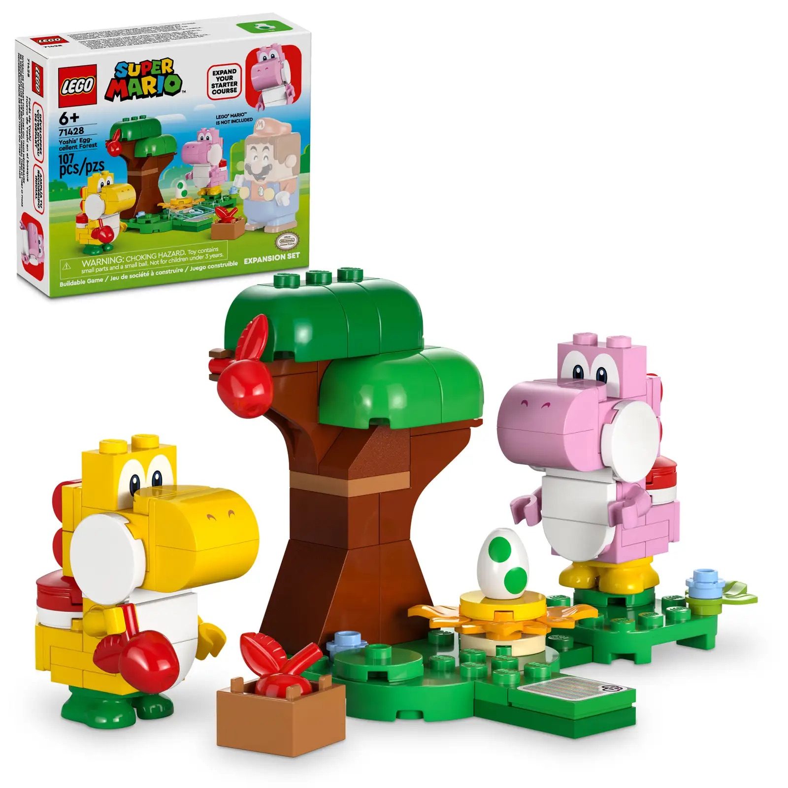 lego actualiza sets super mario bros 2024 71428 yoshis egg cellent forest expansion set 2