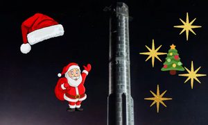spacex cohete super heavy fotos navidenas navidad