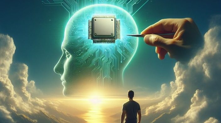 Imagen generada por IA de Neuralink