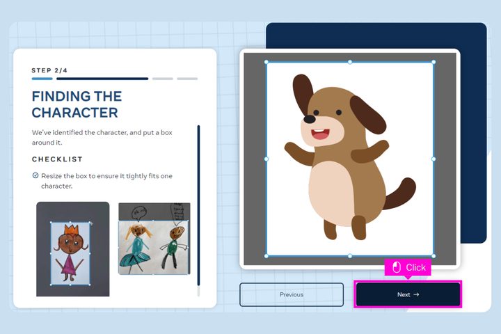 Captura del sitio web Animated Drawings.
