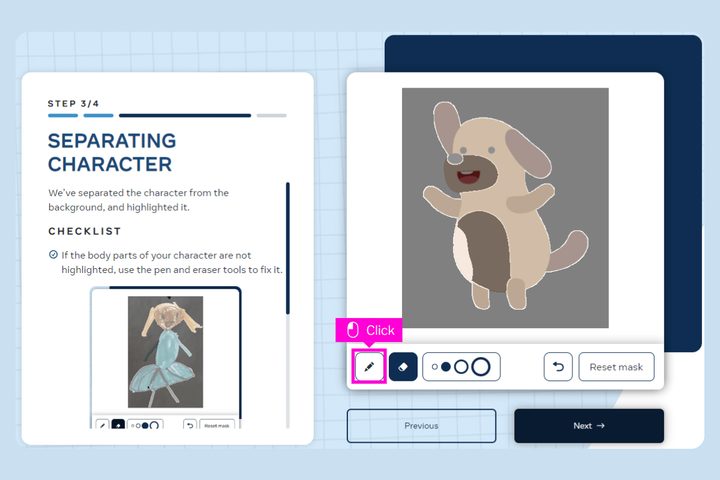Captura del sitio web Animated Drawings.