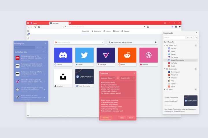 Navegador web Vivaldi.