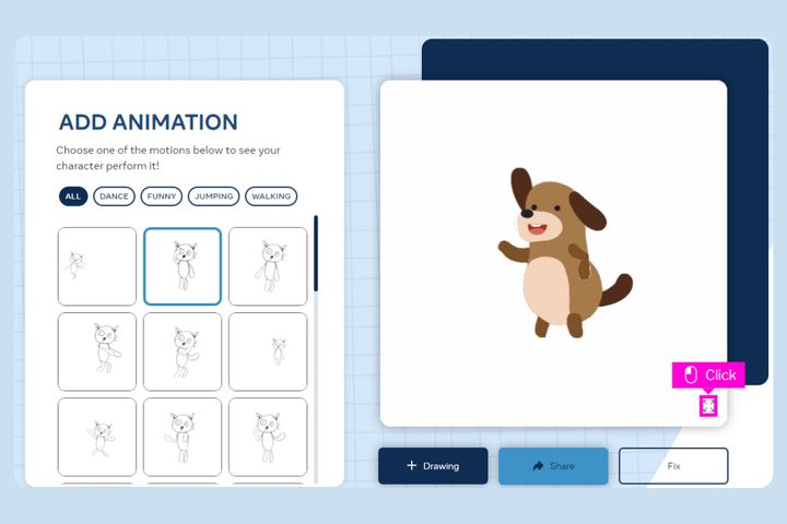 Captura del sitio web Animated Drawings.