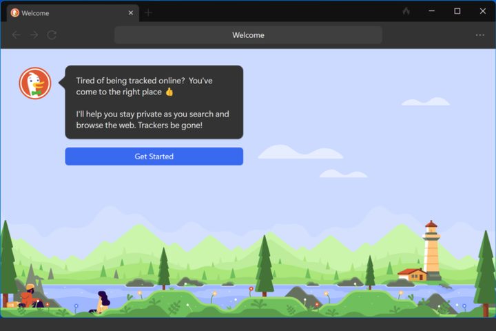 Navegador web DuckDuckGo.