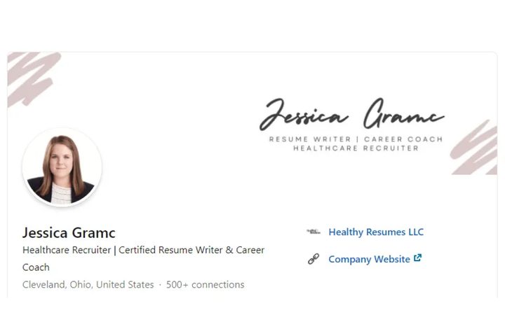 Ejemplo de foto de perfil e imagen de fondo en LinkedIn.