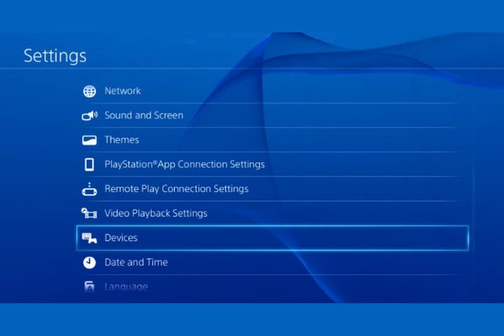 Configuración de PS4.