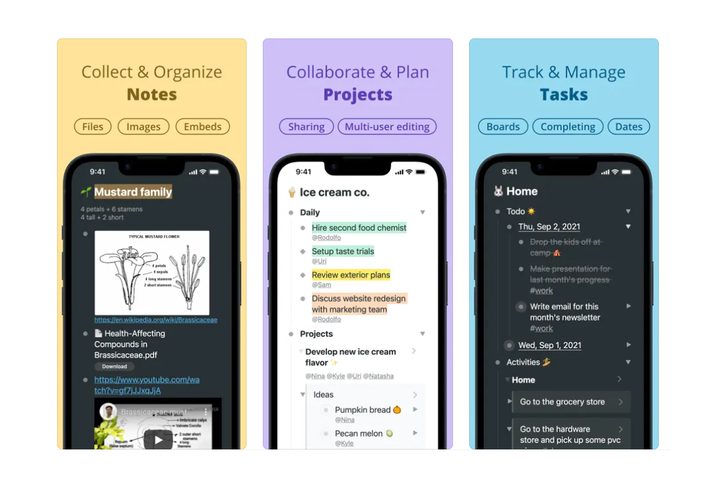 Aplicación para tomar notas Workflowy