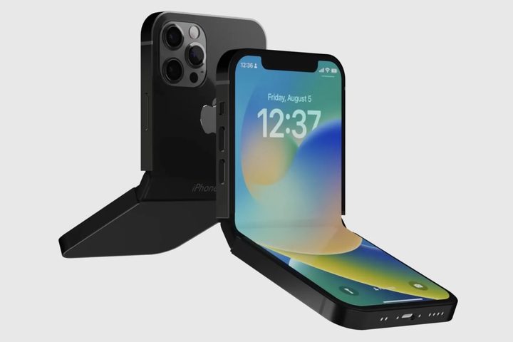 Un diseño conceptual del iPhone plegable