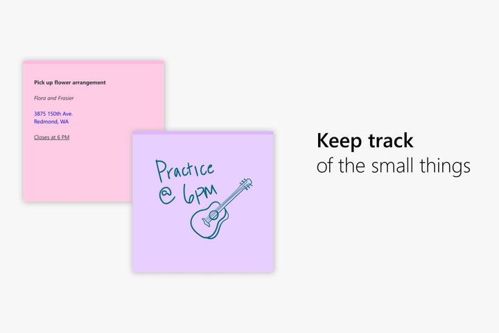 Microsoft Sticky Notes.