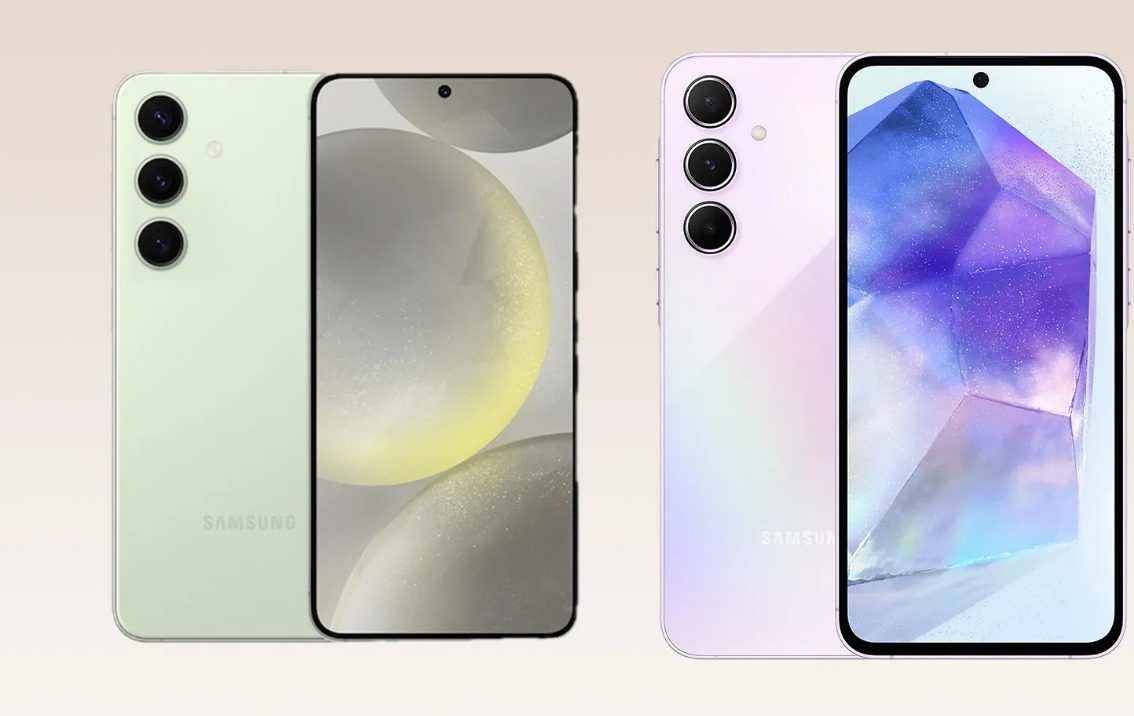 samsung galaxy s24 vs a55 comparativa