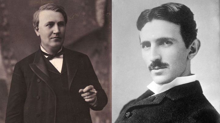 Thomas Edison and Nikola Tesla
