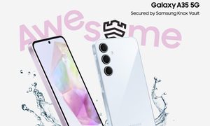 Una imagen promocional del Galaxy A35 filtrada por Evan Blass.