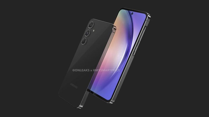 Una recreación del supuesto diseño del Galaxy A55.