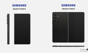 Un render del presunto diseño del Galaxy Z Fold 6.