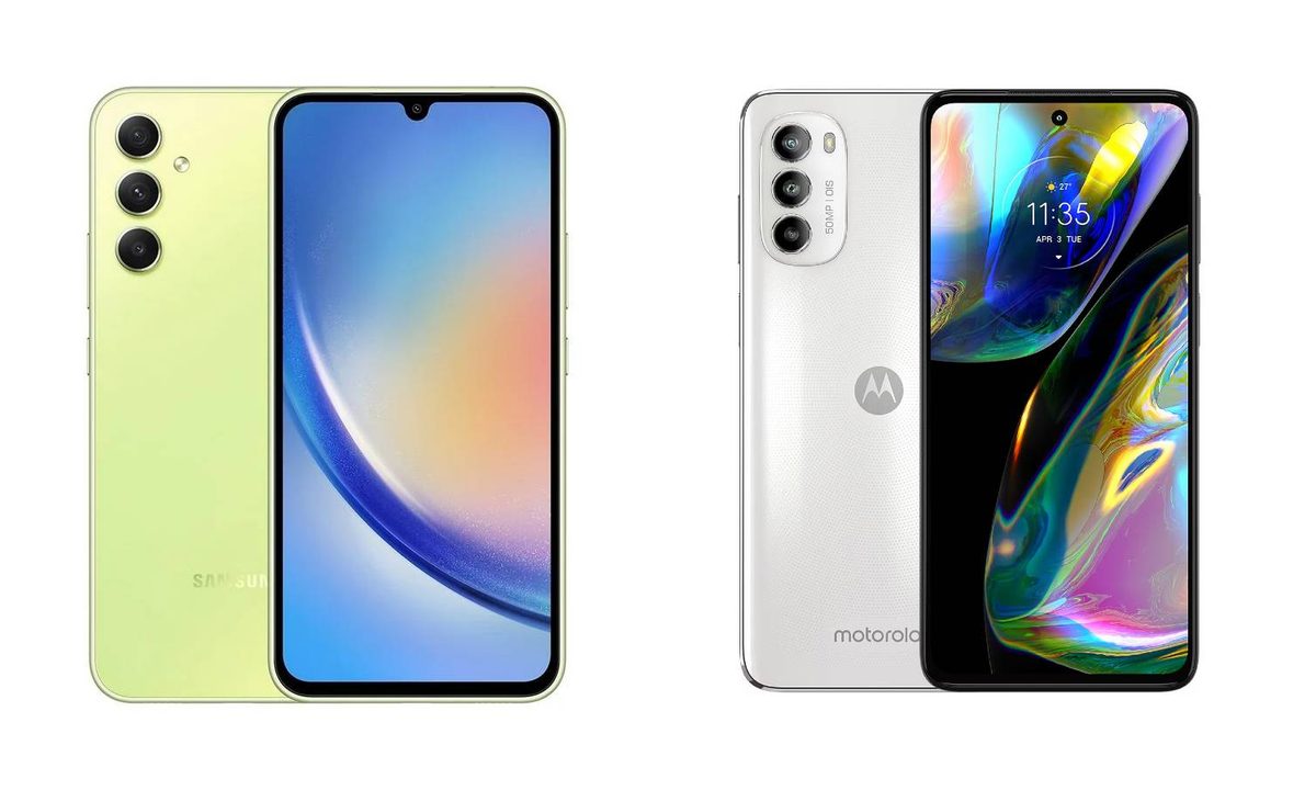 Galaxy A34 vs Moto G82.
