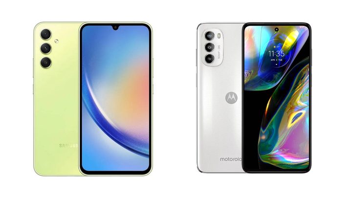 Galaxy A34 vs Moto G82.