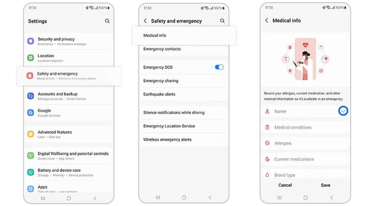 Cómo poner tu información médica en un celular Samsung.