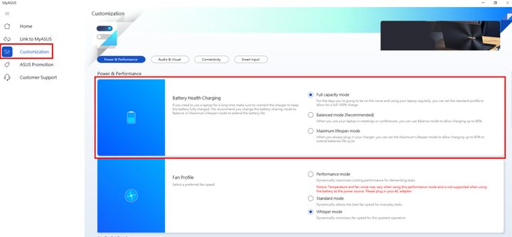 Cómo limitar la carga máxima de la batería en una laptop ASUS.