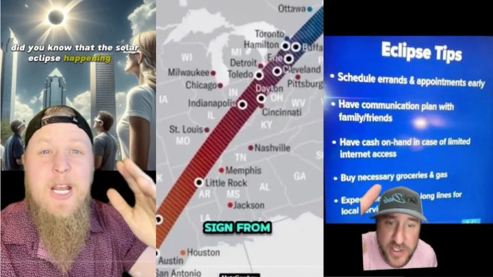 Teorías conspirativas del eclipse solar en TikTok.