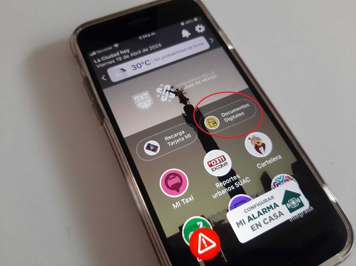 Una imagen de la app CDMX en iPhone.