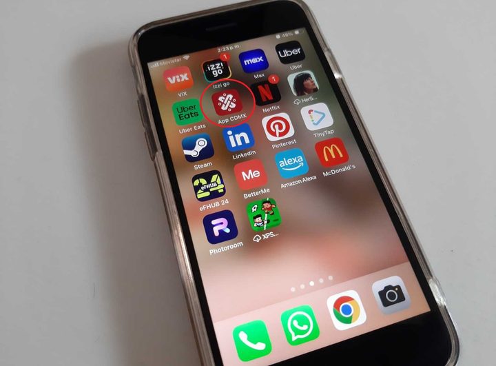 Una imagen de la app CDMX en iPhone.