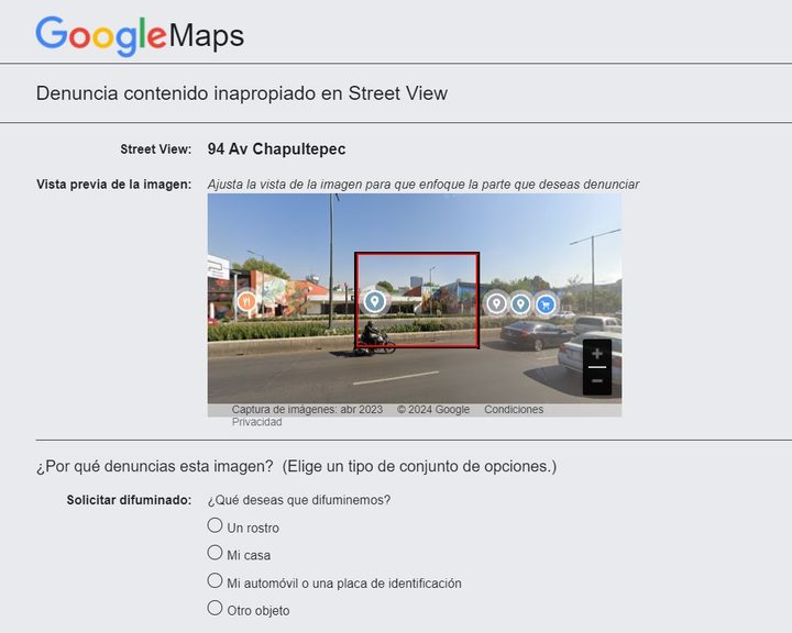 Cómo reportar una fotografía de Google Maps.