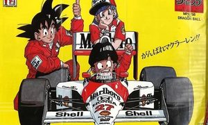 Un crossover de la Fórmula 1, Ayrton Senna y Dragon Ball hecho por Akira Toriyama.