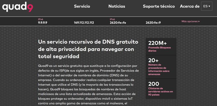 Una imagen del DNS Quad9.