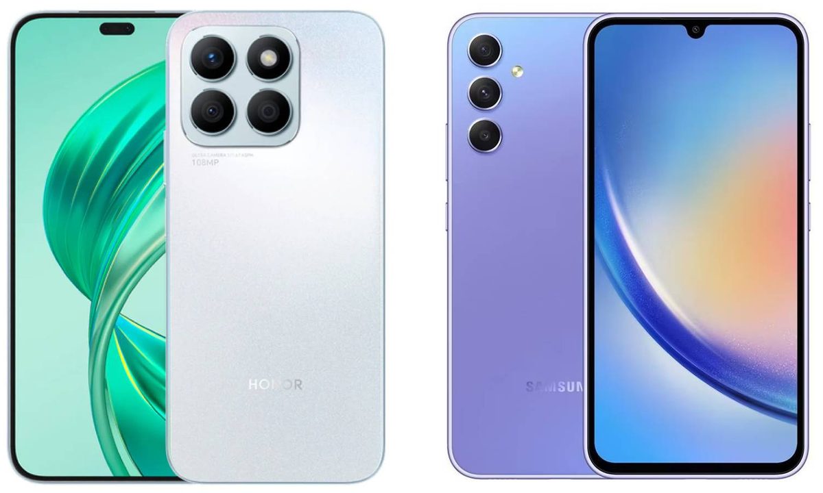 Una comparativa del Honor X8b y el Galaxy A54.