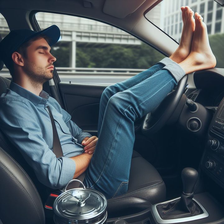 Se quedó dormido en un Tesla