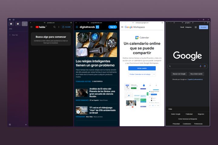 Pestañas divididas Arc.