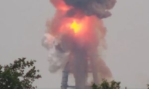 mira como explota motor raptor spacex