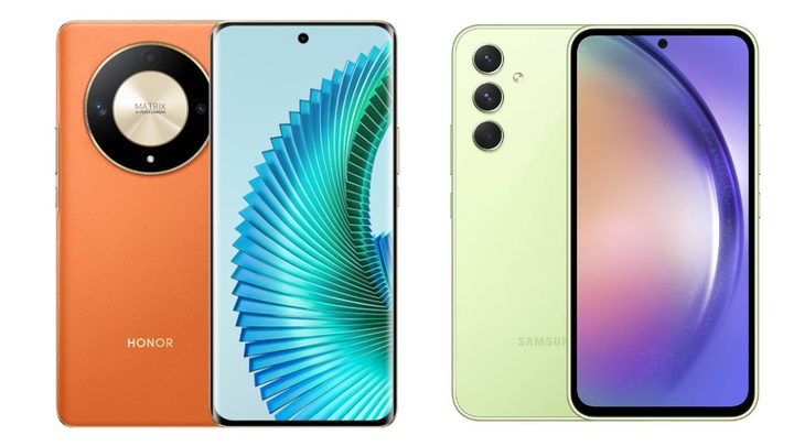 Una comparativa del Honor Magic6 Lite vs Galaxy A54.