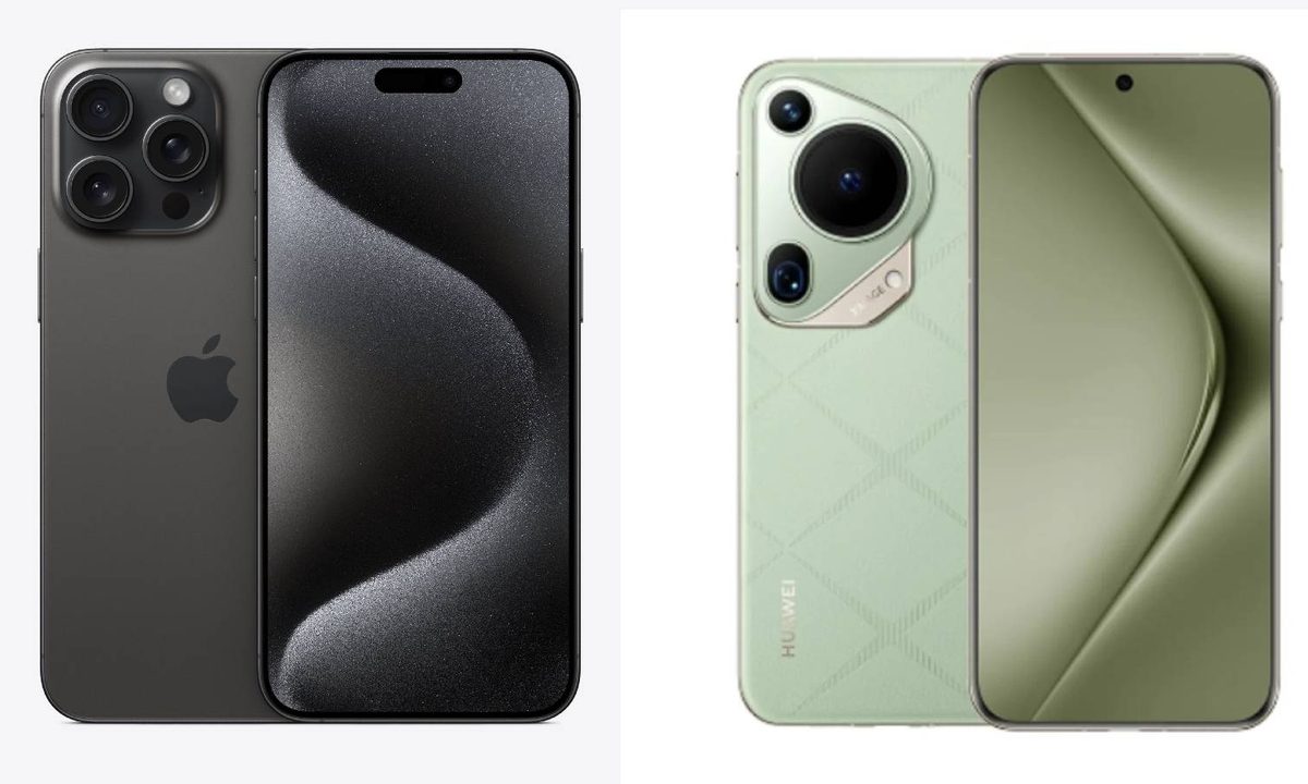 Comparativa del iPhone 15 Pro Max vs Huawei Pura 70 Ultra.