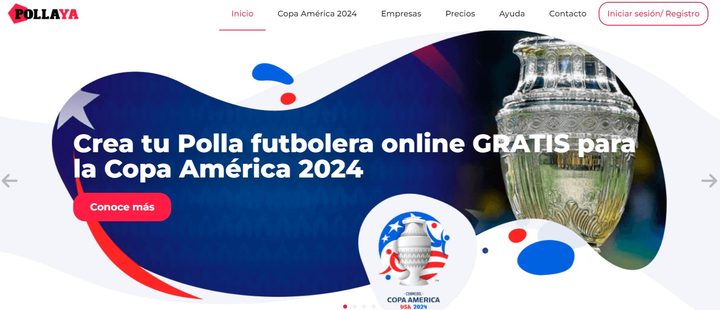 Una imagen de la plataforma PollaYa.