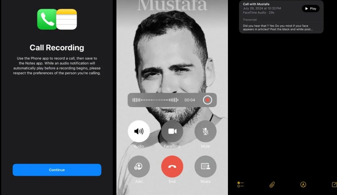 iOS 18.1 grabación llamadas
