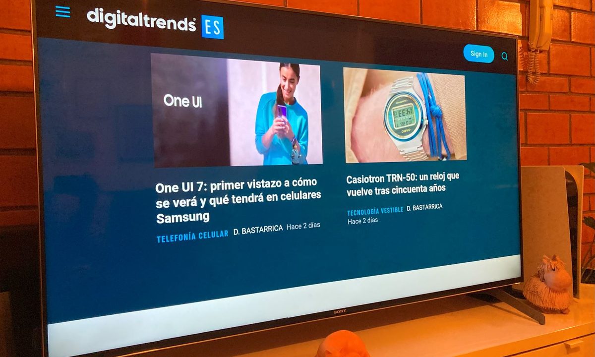 Una imagen del navegador JioSphere para Android TV.