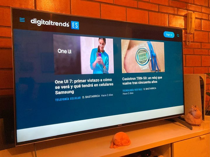 Una imagen del navegador JioSphere para Android TV.