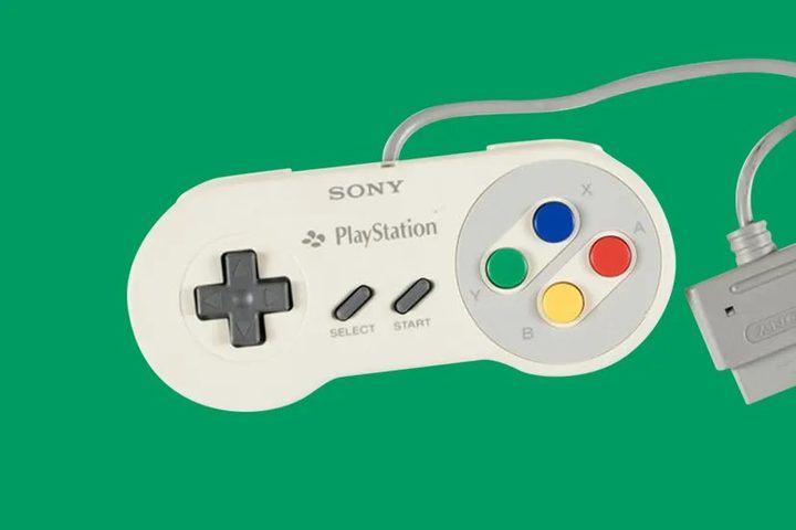 El control de la Nintendo PlayStation.
