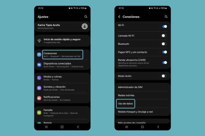 Bloquear datos móviles Android
