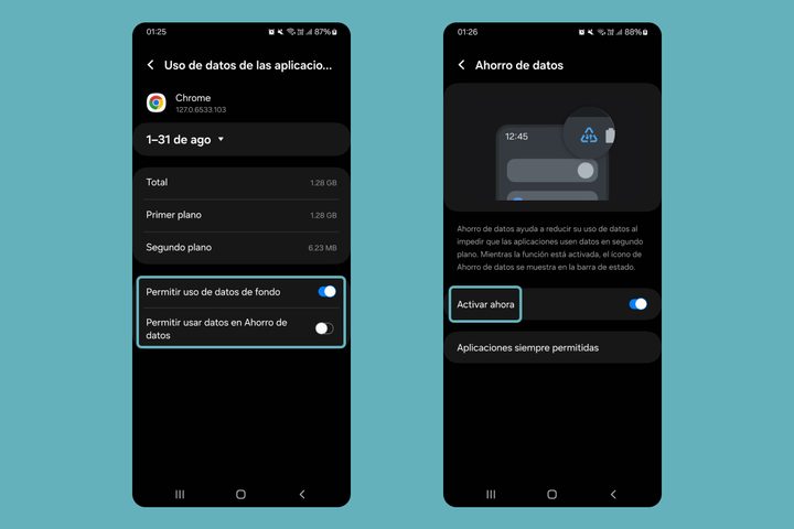 Bloquear datos móviles Android