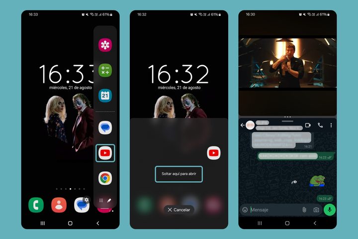 Cómo dividir la pantalla en tu celular Samsung 2