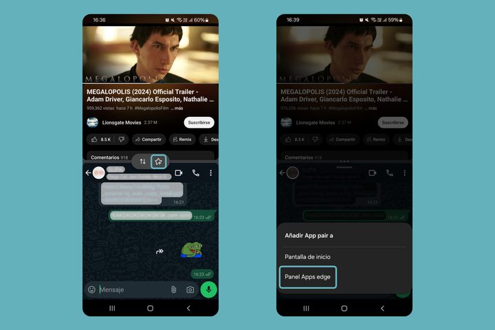 Cómo dividir la pantalla en tu celular Samsung 3