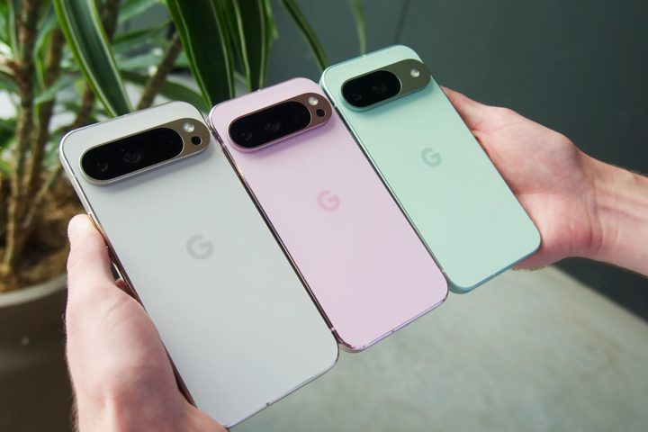 Google Pixel 9 Pro XL (izquierda), Pixel 9 Pro, y Pixel 9.
