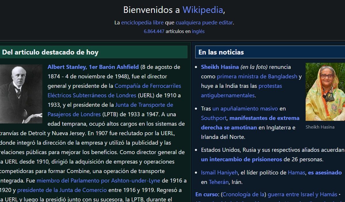 como activar modo oscuro wikipedia