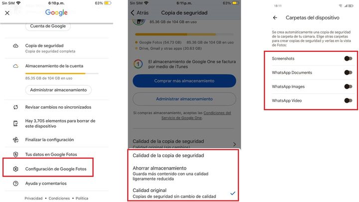 Opciones para liberar almacenamiento de un Google Drive lleno.