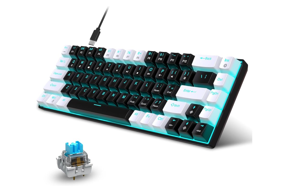 5 Teclado para juegos con cable, teclado retroiluminado RGB