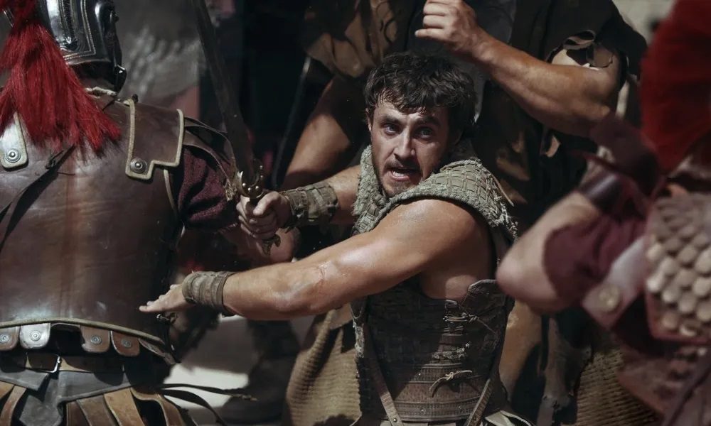 Una imagen de la película Gladiador II.