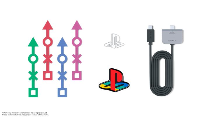 Accesorios de las consolas PlayStation 5 de 30 aniversario.